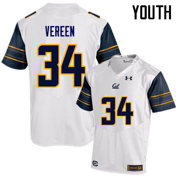 Youth #34 Shane Vereen Cal Bears (California Golden Bears College) Football Jerseys Sale-White